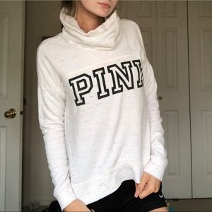 Pink cowl neck sweatshirt